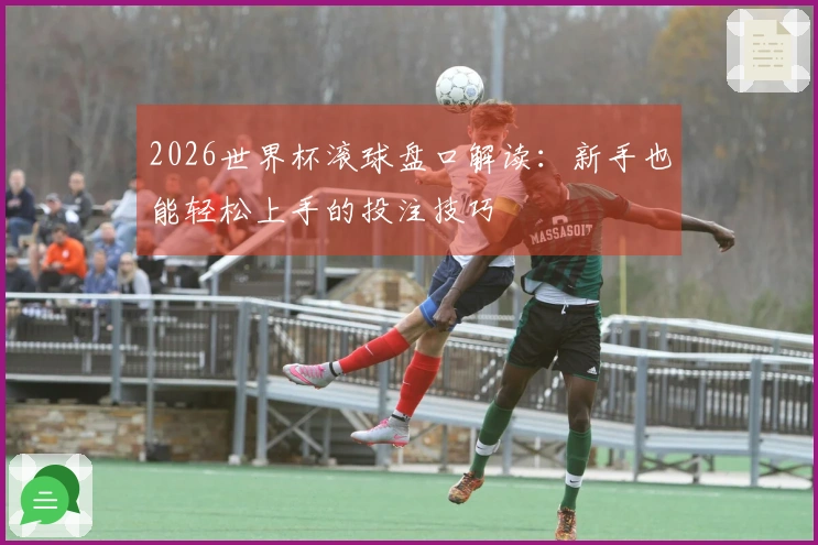 2026世界杯滚球盘口解读：新手也能轻松上手的投注技巧